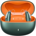충전식 블루투스 보청기 Mild to Severe Hearing Loss - OTC - 스마트 피팅 - RIC (Receiver-in-Canal) 소음 감소 설계 - 충전 박스, 녹색 포함