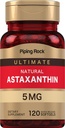 Piping Rock Astaxanthin 보충교재 5mg | 120 Softgel 캡슐 | Haematococcus Pluvialis 조류 추출물 | Non-GMO, 글루텐 무료