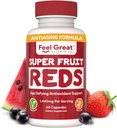 훌륭한 비타민 Superfruit Reds 느낌 – Anti-Aging & Immune Support – Acai, Mangosteen, Pomegranate, Blueberry & Much More – 60 캡슐에 대한 폴리 페놀과 산화 Superfood