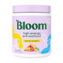 Bloom Nutrition High Energy Pre Workout Powder, Beta Alanine, Ginseng & L Tyrosine, Green Tea Extract, Sugar Free & Keto Drink Mix (Sour Gummy)의 천연 카페인 파우더가있는 아미노산 에너지
