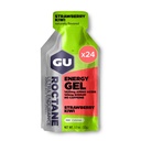 GU Energy Roctane Ultra Endurance Energy Gel, Vegan, Gluten-Free, Kosher 및 Dairy-Free On-The-Go Sports Nutrition for Running, Biking, 하이킹 또는 스키, Strawberry Kiwi (24 Packets)