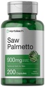 Horbaach Saw Palmetto Extract | 900mg | 200 캡슐 | Non-GMO 및 글루텐 프리 포뮬러 | 전통 허브 보충 | 톱 팔로메 Berries