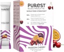 Brainer Purest Electrolyte Passion Cherry Powder Packets - 전체 음식 Hydration - 궁극적 인 전자 균형을위한 유기 동결 건조 과일과 태양 바다 소금