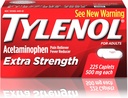 500 mg Acetaminophen, 고통 Reliever & Fever 흡진기를 가진 Tylenol 여분 힘 모자를 씌우기, 두통을 위해, Backache & Menstrual 고통 기복, 225 ct