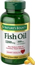 Nature 's Bounty Fish Oil Omega 3 보충제 - 심장 건강, 1200 Mg Fish Oil, Omega-3, 200 Softgels (팩 1) 지원