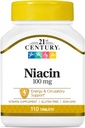 21 세기 Niacin 정제, 100 mg, 110 조사