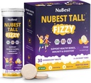 NuBest Tall Fizzy - Bone Strength, Immunity, Digestive Health for Kids Age 4+ & Teens | 프로바이오틱스, 칼슘, 레드 마린 조류, 비타민의 마그네슘 | 30 오렌지 Effervescent Tablets | Pack 3