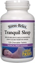 Stress-Relax Chewable Tranquil Sleep by Natural Factors, 수면 보충, 열대 과일 맛, 60 정제