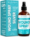 Cat Wound Care Spray는 Cat Cone로 완벽합니다 | 나노 실버 + Chlorhexidine 구성에 | 비트, 스크래치, 적색, 자극 및 봉합 수술 후 | 4 Oz