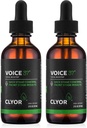 CLYOR Voice37 - 가수 음성 Remedy - 2 팩 모든 자연 초본 Vocal 부스터 공식은 소오테를 윤활하고 호르세네스 건조 Itchy Throat - 강화 노래와 말하기 - 2 온스 - VOICE37