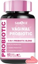 여성을 위한 질 Probiotics 보충교재, 70mg 여성 V-Probiotic 혼합 (6B CFU), 질 냄새를 위한 Prebiotic & Cranberry 추출물을 가진 Lactobacillus, PH 균형, 유기 Prebiotic 보충교재 (60의 캡슐)