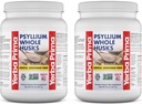 Yerba Prima Whole Psyllium Husk 섬유 보충 20 온스 (팩 2) - Vegan, 글루텐 무료, 비 GMO