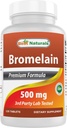 제일 자연적인 Bromelain Proteolytic 소화 효소 보충교재, 500 mg의 120의 정제 - 건강한 소화, 합동 건강, 영양 흡수를 지원합니다