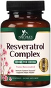 Resveratrol 보충교재 1800mg - 건강한 노후화 & 면역 지원을 위한 여분 힘 산화 방지제 - 심장 건강 & 세포 에너지 지원 - 비 GMO, 생물 사용 가능한 Trans-Resveratrol - 60 Vegan 캡슐