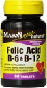 Mason 자연적인 Folic 산, B-6 & B-12는 90 ea (포장 2)를 메모장에 기입합니다