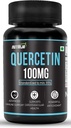 Quercetin 100mg 캡슐 - 95 %로 표준화 된 | 고순도 및 생체 이용 가능 보충 | 천연 바이오 플라보노이드 및 강력한 항산화제 (30 캡슐)