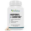 Biovy 높은 흡수 Propionyl-L-Carnitine (PLCAR) 인공 필러 없음 - 혈액 순환을 지원하는 효과적인 Propionyl L Carnitine HCL 보충교재 - 120의 캡슐