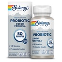 SOLARAY Mycrobiome Probiotic Colon Formula, Vegan, Digestive Function, Colon Health, Immune System Support, 50 Billion CFU, 18 Strains, Prebiotic Inulin, 60 일 보증, 30 서빙, 30 VegCaps