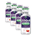 ZzzQuil, 야간 수면 보조 액체, 알코올 및 인공 염료의 무료, 50 mg Diphenhydramine HCl, No1 수면 보조 브랜드, 가을 Asleep Fast, Non-Habit Forming, Soothing Berry 풍미, 12 FL OZ (포장 4)