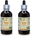 마랄 루트 (Rhaponticum Carthamoides) Tincture, 유기 건조 뿌리 액체 추출 (브랜드 이름: HerbalTerra, Proudly Made in USA) 2x4 fl.oz (2x120 ml)