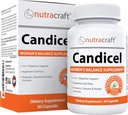 Nutracraft Candicel #1 Intestinal Flora Supplement | Caprylic Acid, Oregano, Wormwood, 블랙 호두 및 Probiotics for Overgrowth Support | 60 캡슐 (비 GMO)