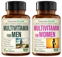 남성 + 여성 2-Bottle 번들을 위한 Multivitamin Multimineral 보충교재. 건강한 면역 반응, 강한 합동 및 뼈, 눈 건강, 소화 시스템 지원, 산화 방지제 재산