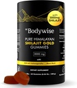 Bodywise 순수한 Himalayan Shilajit Gummies 골드 I 실험실 테스트 나는 추가 설탕 I Ashwagandha, Gokshura| Fulvic 산 및 85 + 남성을위한 Trace 미네랄 I, 여성 I Non-GMO I 100 % 천연 및 유기농 I 60 Gummy