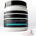 Hyaluronic 산 (60의 서빙   16oz  456g)를 가진 아미노 교원질 C - 비 GMO 바다 교원질 펩티드 - Hydrolyzed 분말 - Unflavored - 설탕 없음 - 굳힌모 피부, Hydration, 건강한 합동 및 Gut를 위해.