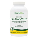 NaturesPlus Cal/Mag/VIT D3 비타민 K2-60 Chewable 정제 - 초콜릿 맛 - 칼슘, 마그네슘, 비타민 D3 & K2 뼈 건강 지원 보충교재 - 30의 서빙