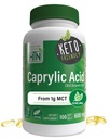 건강 목 영양 Caprylic 산 600mg 100 Softgel | 순수 1g MCT 오일의 C8 Octanoic 산 | Non-GMO & Soy Free | 건강한 소화 및 감염 건강 지원 | Keto Friendly