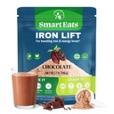 Smart Eats - Iron Powder | Highly Absorbed | 부작용을 피하십시오 | 영양: 단백질, 비타민, 섬유, 산화제 | 맛있은 음료 및 쉐이크 | Vegan | 초콜릿 맛 | 30 스쿠프