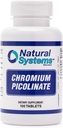 Chromium Picolinate 자연 시스템에 의해 200 Mcg 100 정제 - 활성 라이프 스타일을위한 크롬 보충제 - 우수한 흡수 크롬 보충 - Non Sugar Chromium 캡슐
