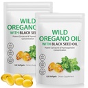 Oregano Softgels 6000mg Per 서빙 240 카운트 | 2 in 1 Formulated with Black Seed Oil 200mg, 4X Strength Carvacrol & Thymoquinone | 식물 기반, Non-GMO 및 면역 지원