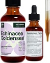Echinacea와 Goldenseal 2 fl oz 액체 추출물 - 자연적인 초본 보충교재 - 면역성이 있는 지원 하락 - 강화한 잠 | Boost 에너지 - 높은 힘 - 45 일 공급