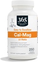 전체 식품 시장의 경우 365, Cal-Mag 2 : 1 비율, 사용하기 쉬운 빈 캡슐, 250 카운트