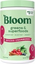 Bloom Nutrition Superfood Greens Powder, Probiotics 및 Prebiotics, Gut Health, 여성, Chlorella, Beet Root, 25 SVG, Spiced Cranberry와 녹색 주스 혼합을위한 부유 한 효소