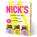Nick 's Protein Bars Chocolate Variety Pack 높은 단백질, 낮은 칼로리, 낮은 캐비티 Keto 친절한 스낵 추가 설탕 없음, 콩 땅콩, 초콜릿 카라멜과 알몬드 초콜릿 (12 팩)