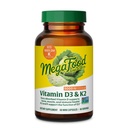 MegaFood 비타민 D3 5000 IU (125 mcg) - 비타민 D3 K2와 채식주의 보조 식품 - 뼈, 치아, 근육 및 면역 건강 지원 - 공인 된 비 GMO - 60 미니 캡슐, 60 서빙