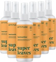 ATTITUDE 손 소독제 살포, EWG Verified, Kills Germs & Bacteria, Vegan & Plant-Based, 성인 & 아이를 위한 안전한, 오렌지 Blossom & Eucalyptus 냄새, 3.38 Fl Oz (포플라 병)