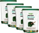 주스와 매끄러운 혼합을 위한 4 팩 Spirulina 분말; 100% 자연적인, USDA 유기 및 글루텐은, 높은 단백질과 더불어, 비타민, 산화 방지제 및 무기 (12개 oz) (4)를 해방합니다