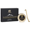 FOUZEE Pure Himalayan Mountains Shilajit - 77% + Fulvic Acid Authentic Hard Consistency, Fulvic Acid의 천연 소스, 85 Trace Minerals 이상, 스테인레스 스틸 스푼 (50 그램)