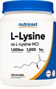 Nutricost L-Lysine 분말 1KG (2.2lbs) - 순수한 L-Lysine, 비 GMO, 글루텐 자유로운