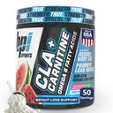 BPI 스포츠 CLA + 카르니틴 - CLA L 카르니틴 & Linoleic 산 - 체중 감량, Metabolism & Lean 근육을위한 L 카르니틴 보충 - 카페인 무료 - 수박 동 - 50 서빙 - 12.34 온스