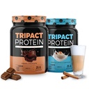 Nutrology TRIPACT Protein - 프리미엄 영양 쉐이크 - 비 GMO Grass Fed Whey Protein, Plantt Proteins, Greens, Superfoods & Probiotics - 5g BCAAs - 크림 초콜릿 & VanillaLatte w/Cinnamon 1.5lb 각 각