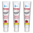 지구 (3 팩) Capsaicin 0.1% 높은 힘 고통 구호 크림, Unscented (2 oz) 깊은 관통 구호에서: 관절염, 근육, 합동 및 뒤 고통
