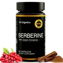 Ceylon Cinnamon 1200mg (60 캡슐)를 가진 Berberine – 97% 순수성 비 GMO, 글루텐 자유로운, 실험실 시험된 Vegan Berberine 보충교재