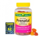 스프링 밸리 성인 거미 Prenatal Multivitamin DHA 및 Folic 산, 자연 과일 맛, 90 Gummies + 더 나은 가이드 비타민 보충제