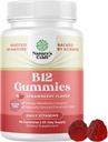 성인을위한 비타민 B12 Gummies - 설탕 무료 비타민 B12 1000 mcg 에너지 및 계류 지원 면역 및 신경 건강 - Kosher Non-GMO 및 글루텐 무료 보충 여성 및 남성 - 90 카운트