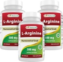 최고의 자연 L 아르기닌 500mg 250 캡슐 (250 개)