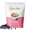 하나의 Sol Lean 식물 기반 단백질 분말, 완두 및 브라운 쌀 단백질, 낮은 캐비넷, 비건 친화적 인 - 글루텐, 락토스, & 콩 무료 - 설탕 추가 없음, 비 GMO, 깨끗한 영양, Bloating (아카리 베리 폭발)